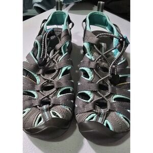 Keen Newport Sandals Women's Size 7 Waterproof‎ Bungee Gray & Teal Shoes